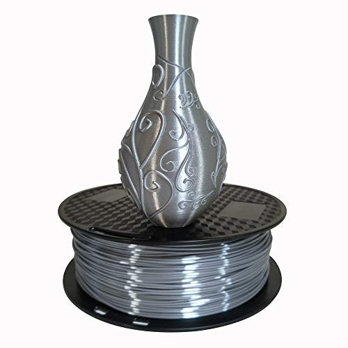 3D Printer Silk Silver PLA Filament 175mm 1KG 22LBS Spool 3D Printing Shiny Metallic Shine Silky Materials HZST3D