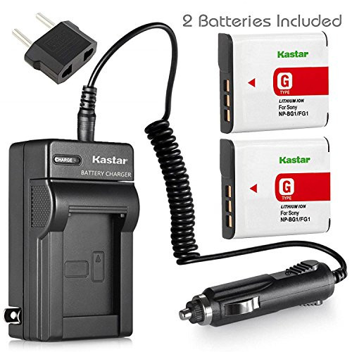 Kastar 2Pcs Battery and Charger for Sony CyberShot DSC-W120 DSC-W130 DSC-W150 DSC-W170 DSC-W210 DSC-W220 DSC-W300 DSC-W40 DSC-W50 DSC-W70 DSC-W80 DSC-W90 DSC-WX1 DSC-WX10 HDR-GW55 HDR-GW77 NP-BG1 Kastar 2Pcs Battery and Charger for Sony CyberShot DSC-W120 DSC-W130 DSC-W150 DSC-W170 DSC-W210 DSC-W220 DSC-W300 DSC-W40 DSC-W50 DSC-W70 DSC-W80 DSC-W90 DSC-WX1 DSC-WX10 HDR-GW55 HDR-GW77 NP-BG1