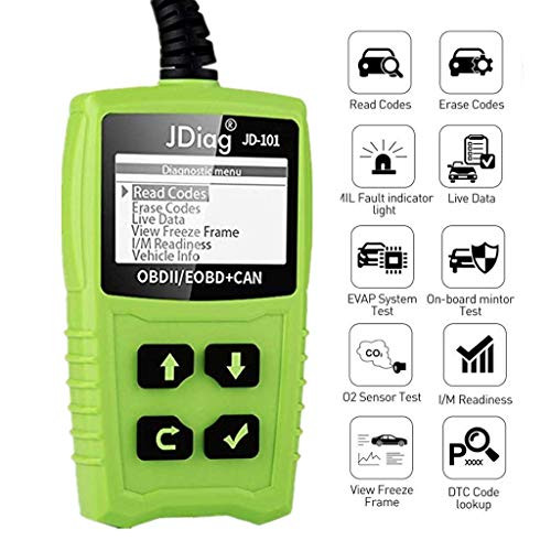 OBDKCAN Car Code Reader JD101 OBD2 Scanner Automotive Fault Auto Code Reader Scanner CAN Diagnostic Scan Tool with Battery Condition Test Check Engine Light