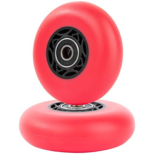 AOWESM 2 PCS RipStik Wheels 76mm Ripsurf Wheels 68mm Ripster Wheels 90A Ripstick DLX Caster Board Replacement Wheel Set with Bearings ABEC9 Red 68mm