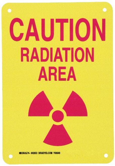 Brady 42853 Aluminum Radiation Laser Sign 10 X 7 Legend Caution Radiation Area with Picto Brady 42853 Aluminum Radiation Laser Sign 10 X 7 Legend Caution Radiation Area with Picto