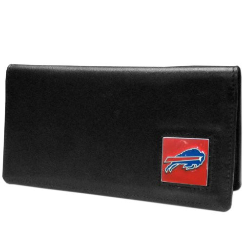 NFL Siskiyou Sports Fan Shop Buffalo Bills Leather Checkbook Cover One Size Black