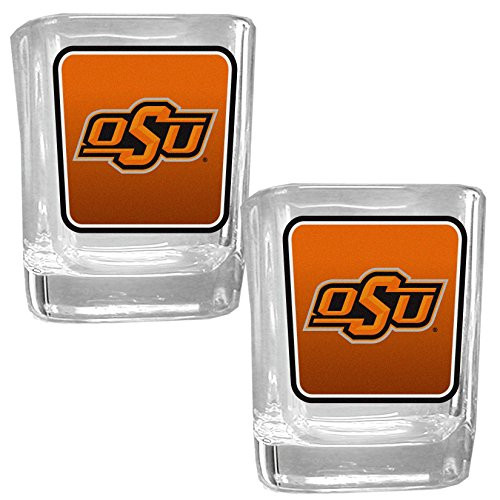 NCAA Siskiyou Sports Fan Shop Oklahoma State Cowboys Square Glass Shot Glass Set 2 pack Team Color NCAA Siskiyou Sports Fan Shop Oklahoma State Cowboys Square Glass Shot Glass Set 2 pack Team Color