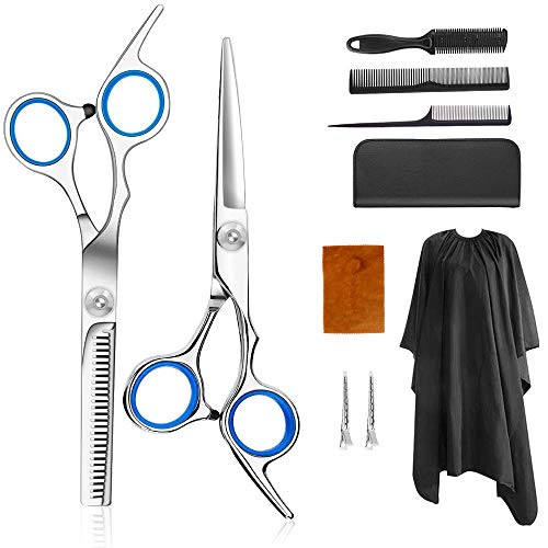 Hair Cutting Scissors Shears Hairdresser Scissors Set 10PCS Professional Barber Scissors Stainless Steel Thinning Shears Hairdressing Shears Kit with Haircut Accessories for Home Salon Barber Hair Cutting Scissors Shears Hairdresser Scissors Set 10PCS Professional Barber Scissors Stainless Steel Thinning Shears Hairdressing Shears Kit with Haircut Accessories for Home Salon Barber