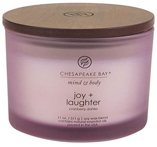 Chesapeake Bay Candle Scented Candle Joy  Laughter Cranberry Dahlia Coffee Table