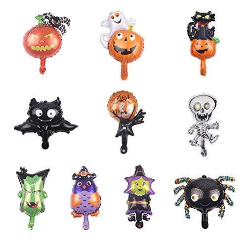Halloween Foil Balloons 10pcs Mylar Foil Balloon Set Party Factory Pumpkin Witch Skeleton Ghost Monster for Halloween Birthday Party Supplies Halloween Foil Balloons 10pcs Mylar Foil Balloon Set Party Factory Pumpkin Witch Skeleton Ghost Monster for Halloween Birthday Party Supplies