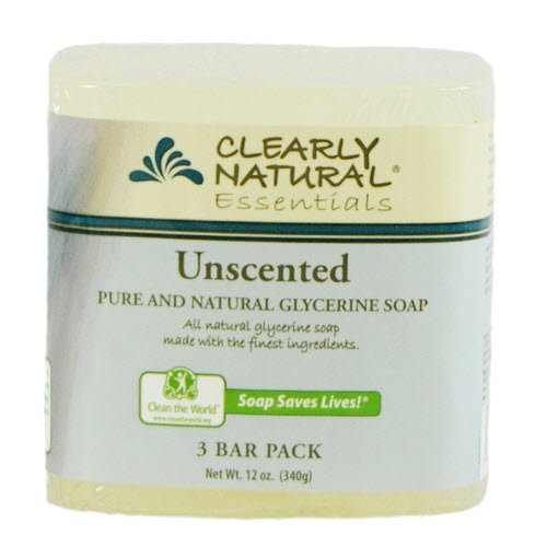 Clearly Natural Glycerine Bar Soap Unscented 3 Count 4 oz each Clearly Natural Glycerine Bar Soap Unscented 3 Count 4 oz each