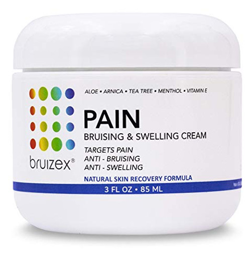 BRUIZEX Pain Bruise and Swelling Cream 3 oz  Bruise Removal Cream with Soothing Arnica Gel and Cooling Menthol  Relief for Skin Bruises Swelling After Trauma and Back Knee Neck and Joint Pain