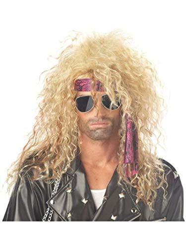 California Costumes Mens Heavy Metal Rocker WigBlondeOne Size