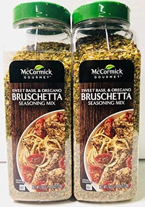 McCormick Gourmet Bruschetta Seasoning Mix Sweet Basil Oregano 19 Ounce Pack of 2 McCormick Gourmet Bruschetta Seasoning Mix Sweet Basil Oregano 19 Ounce Pack of 2