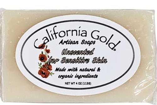 California Gold Artisan Soaps Natural and Organic Unscented Bar Soap For Men and Women 14 oz bar