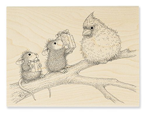 Stampendous HMR123 Birdie Gifts Wood Stamp