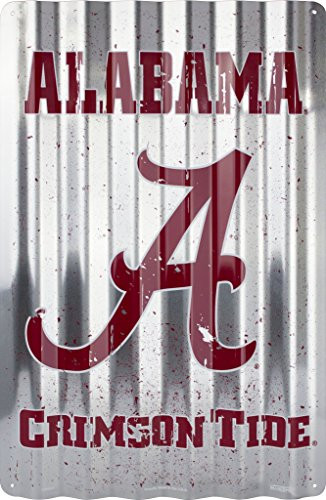 HangTime Alabama Crimson Tide Corrugated Sign 12 x 18 Embossed