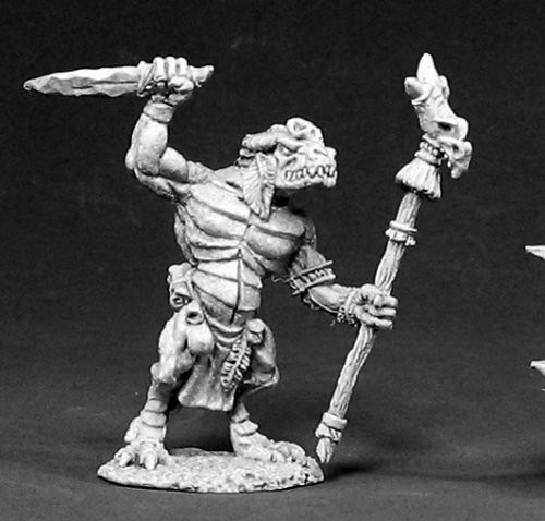 Reaper Miniatures Shaman Lizardman 02392 Dark Heaven Legends Unpainted Metal
