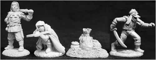 Reaper Miniatures Townsfolk IV 4 Pieces 02677 Dark Heaven Unpainted Metal