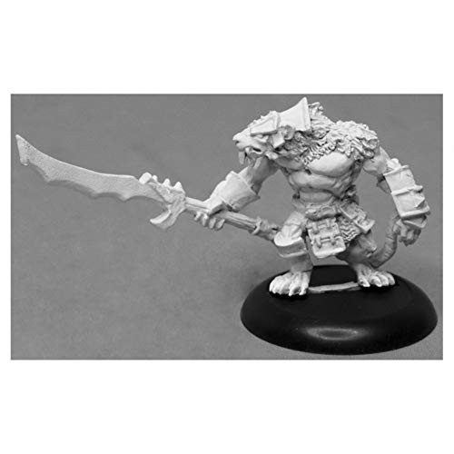 Reaper Miniatures Dungeon Dwellers Wererat Boss 07022 Unpainted Metal Mini