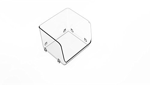 Ybmhome Stacking Open Front Refrigerator, Freezer, Organizer Bin Tray for Kitchen, Pantry, Office, Bathroom Clear 2128 (1, Medium)