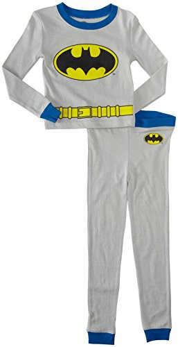 DC Comics Boys Toddler Batman Gray Costume Pajama Set Black 5T