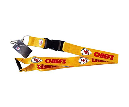 aminco NFL Kansas City Chiefs Team Lanyard Yellow aminco NFL Kansas City Chiefs Team Lanyard Yellow