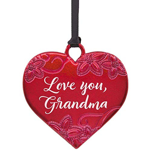 Hallmark Red Metal Heart Love You Grandma Christmas Ornament