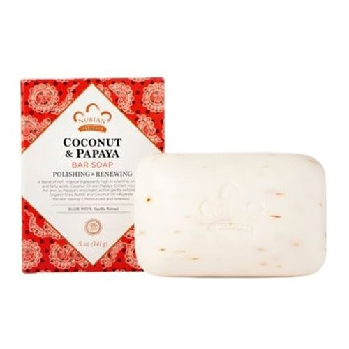 Bar Soap Coconut  Papaya Soap 5 oz By Nubian Heritage Bar Soap Coconut  Papaya Soap 5 oz By Nubian Heritage