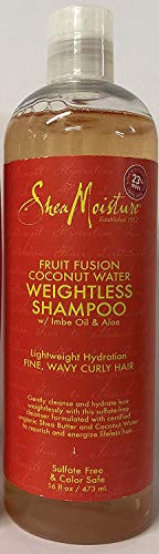 Shea Moisture Fruit Fusion Coconut Water Weightless Shampoo w Imbe Oil  Aloe 16 ounces