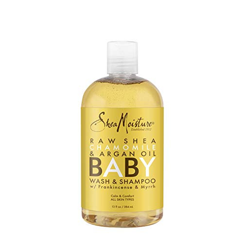 SheaMoisture Baby Wash  Shampoo for All Skin Types Raw Shea Chamomile  Argan Oil Baby Wash and Shampoo with Frankincense  Myrrh to Help Cleanse 13 oz