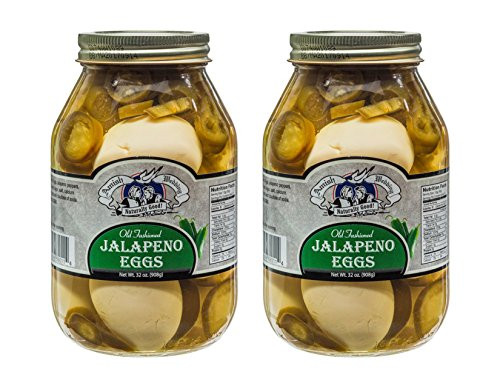 Amish Wedding Foods Old Fashioned Jalapeno Eggs 232 oz Glass Jars