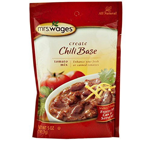 Mrs Wages Chili Base Tomato Seasoning Mix 5 Oz Pouch Pack of 2
