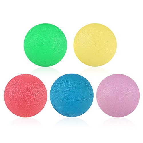 PBPBOX Hand Therapy Ball - Hand and Grip Strengthening Balls Kits- Therapy Exercise Stress Relief - Set of 5 Multiple Resistance Exercise Squeeze Eggs