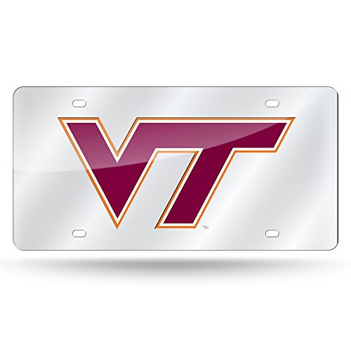 NCAA Rico Industries  Laser Inlaid Metal License Plate Tag Virginia Tech Hokies