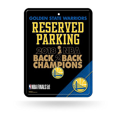 Rico Industries NBA Golden State Warriors 2018 Basketball Champions 8Inch by 11Inch Metal Parking Sign D?r
