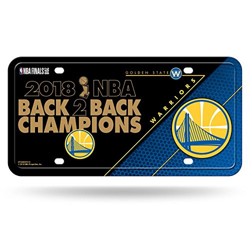 Rico Industries NBA Golden State Warriors 2018 Basketball Champions Metal License Plate Tag