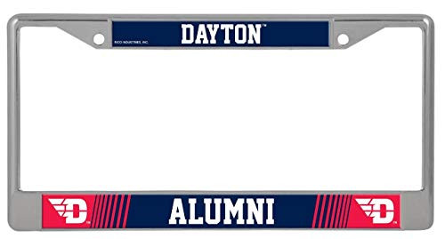Rico Dayton Flyers Alumni Metal License Plate Chrome Frame