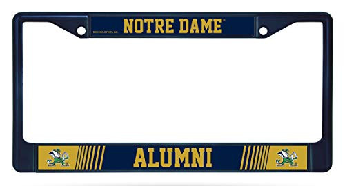 Rico Notre Dame Fighting Irish Alumni Metal License Plate Dark Blue Metal Frame