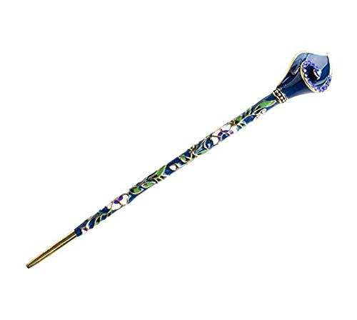 Chinese Vintage Rhinestone Hair Chopsticks Hairpin Chignon Pin Hair Decor flower Hair Clip Metal Hair Stick for Women Peacock Blue Chinese Vintage Rhinestone Hair Chopsticks Hairpin Chignon Pin Hair Decor flower Hair Clip Metal Hair Stick for Women Peacock Blue