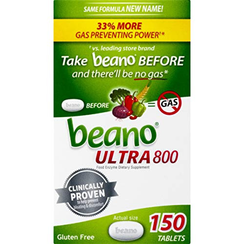 Beano Food Enzyme Dietary Supplement  Help Digest GasCausing Foods  150 Tablets