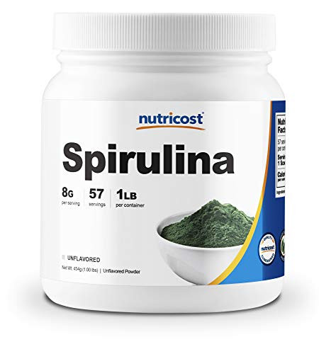 Nutricost Spirulina Powder 454 Grams 1LB  Pure Spirulina Powder; 8000mg Per Serving 57 Servings  Highest Quality Spirulina