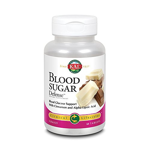 KAL Blood Sugar Defense  Blood Glucose Support with Cinnamon and Alpha Lipoic Acid  With ActivTab Technology for Faster Disintegration  60 Tablets