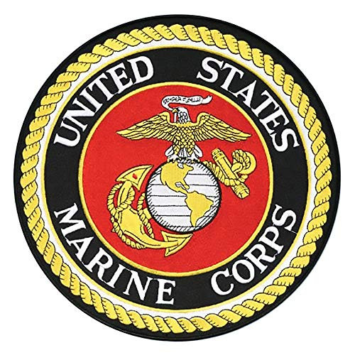 United States Marine Corps with EGA Emblem 105 Round Patch