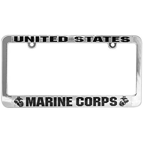 Honor Country US Marine Corps License Plate Frame Metalized Plastic Honor Country US Marine Corps License Plate Frame Metalized Plastic