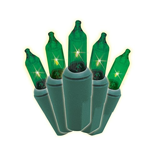 Brite Star 100 Count Mini String to String Lights, Green Wire, Green