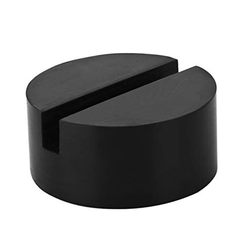 GeeWatom Universal Jack Pad Slotted Rubber Jack Pad Medium Size  Frame Rail Protector PuckPad Keeps Pinch Weld Paint and Metal Safe 1 Pack