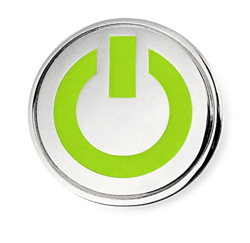 Pinsanity Power Button GlowinTheDark Enamel Lapel Pin