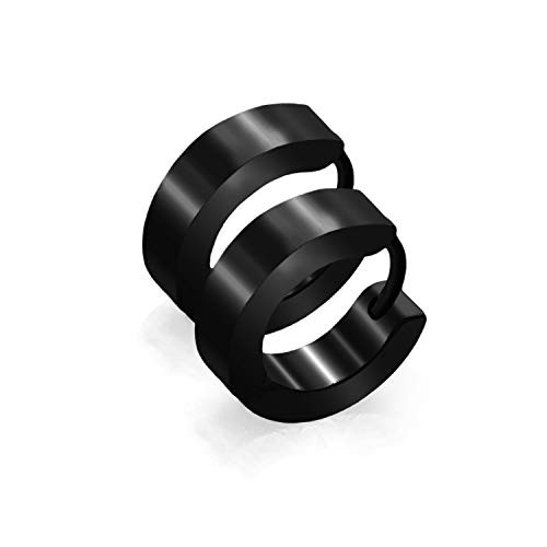 Stainless Steel Hoop Earrings For Mens WomensSilverGoldBlackBlue Hypoallergenic Round Huggie EarringsFashion Punk Earrings Piercing Jewelry Gift for Boys GirlsBlack Stainless Steel Hoop Earrings For Mens WomensSilverGoldBlackBlue Hypoallergenic Round Huggie EarringsFashion Punk Earrings Piercing Jewelry Gift for Boys GirlsBlack