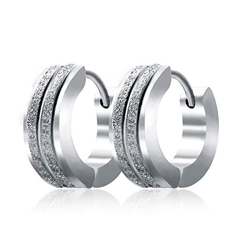 Stainless Steel Hoop Earrings For Mens WomensSilverGoldBlackBlue Hypoallergenic Round Huggie EarringsFashion Punk Earrings Piercing Jewelry Gift for Boys Girls Silver Stainless Steel Hoop Earrings For Mens WomensSilverGoldBlackBlue Hypoallergenic Round Huggie EarringsFashion Punk Earrings Piercing Jewelry Gift for Boys Girls Silver