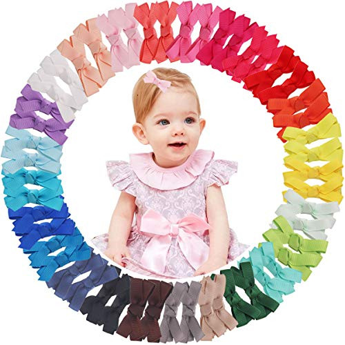 50PCS Baby Hair Clips for Fine Hair 2Inch Tiny Grosgrain Ribbon Hair Bows Alligator Hair Clips Fully Lined Hair Accessories for Infants Toddlers Kids Children 50PCS Baby Hair Clips for Fine Hair 2Inch Tiny Grosgrain Ribbon Hair Bows Alligator Hair Clips Fully Lined Hair Accessories for Infants Toddlers Kids Children