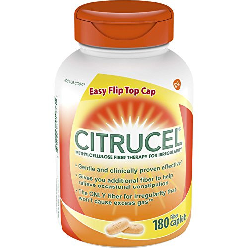 Citrucel Fiber Therapy Caplets for Irregularity Easy to Swallow Methylcellulose Fiber Caplets 180 Count