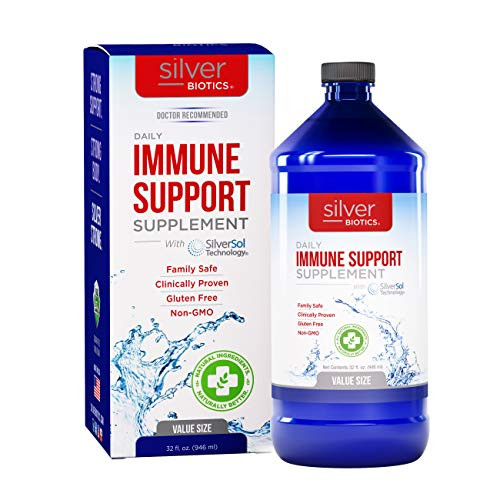 American Biotech Labs  Silver Biotics  Daily Immune Support Supplement with SilverSol Technology  32 fl oz