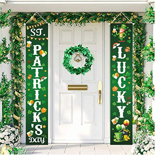 Emopeak St Patricks Porch Sign St Patricks Day Decorations Outdoor Indoor Happy St Patricks Day and Lucky Banner Decor for Home Wall Door Emopeak St Patricks Porch Sign St Patricks Day Decorations Outdoor Indoor Happy St Patricks Day and Lucky Banner Decor for Home Wall Door